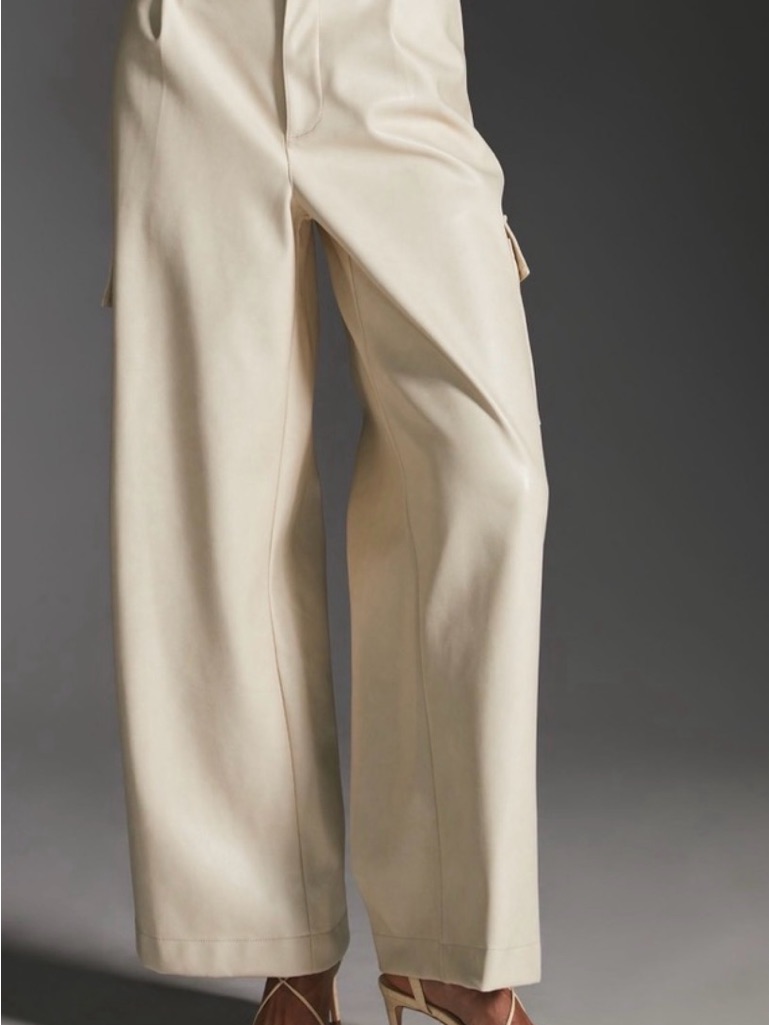 Avec Les Filles Wide Leg Pants In Light Beige